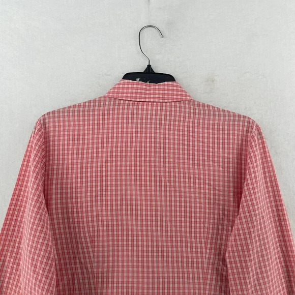 Jaclyn Smith Button-Up Shirt Women's Sz S Red Plaid Collared Pockets Stretch - Picture 8 of 12